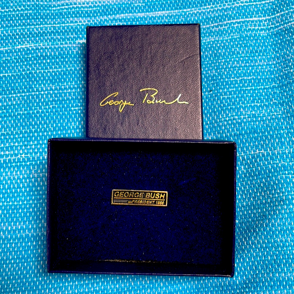 Rare 1988 George Bush For President Tie Tack Or Lapel Pin Mint Condition WBox